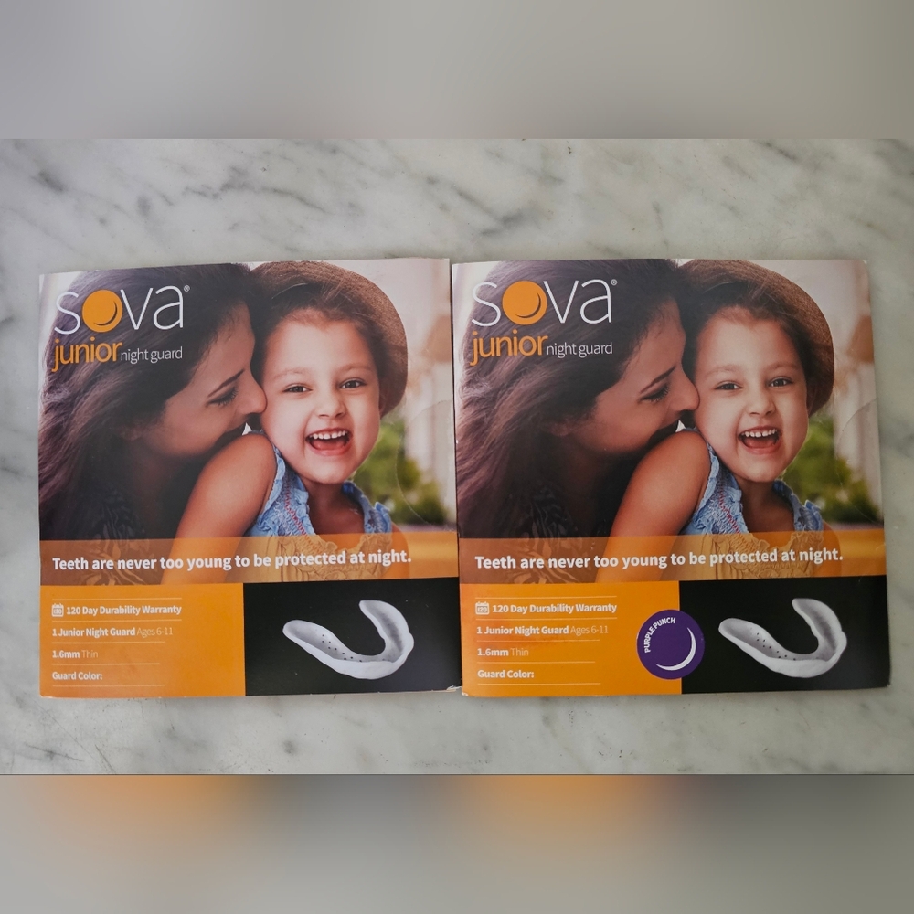 2 Sova Junior Teeth Night Guards NEW